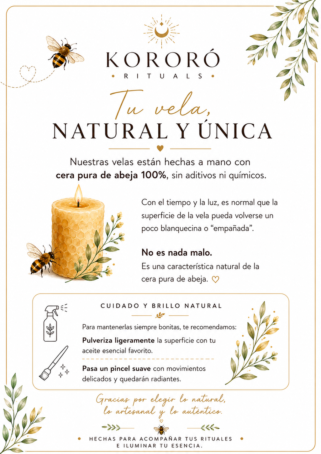 Vela Ángel de Miel 🐝