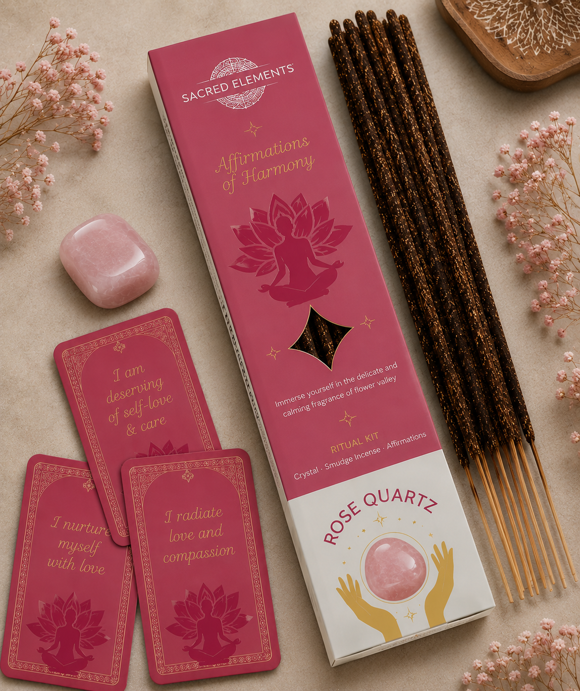 Kit Elige Amarte-Cuarzo Rosa