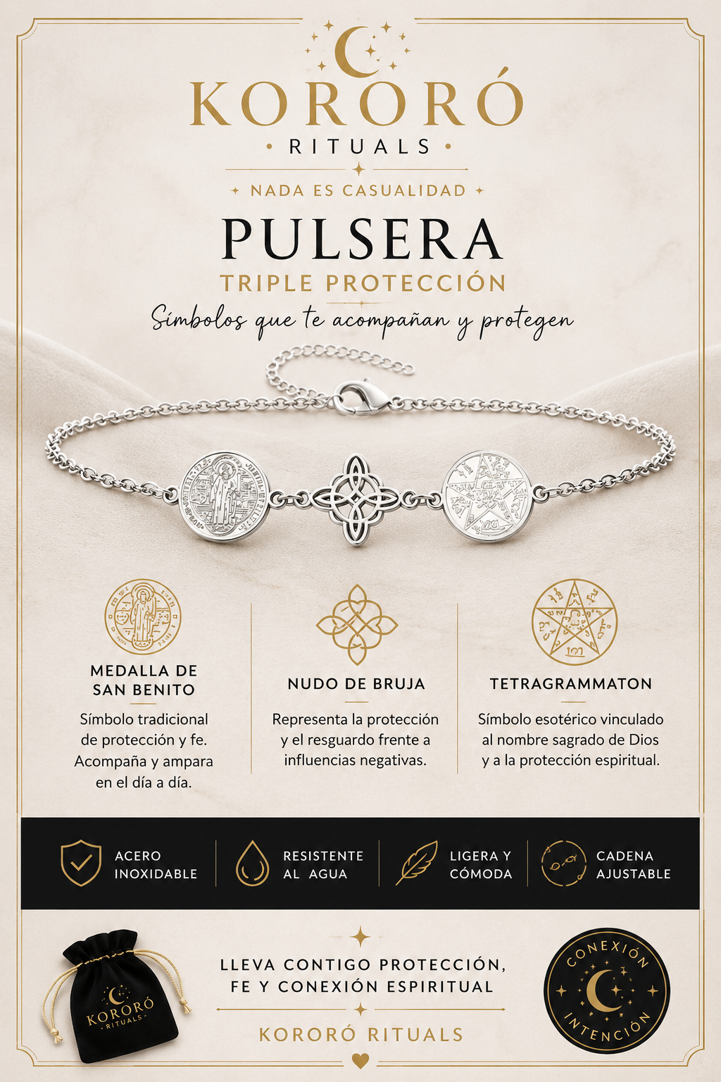 PULSERA TRIPLE PROTECCIÓN