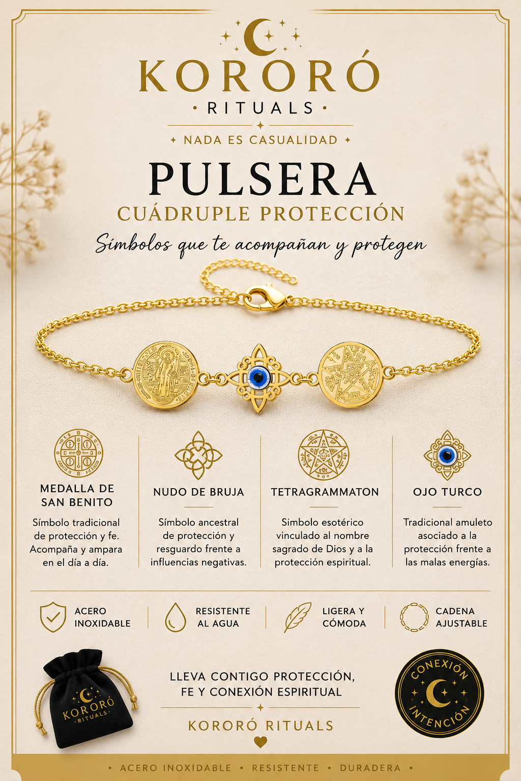 Pulsera Cuádruple Protección