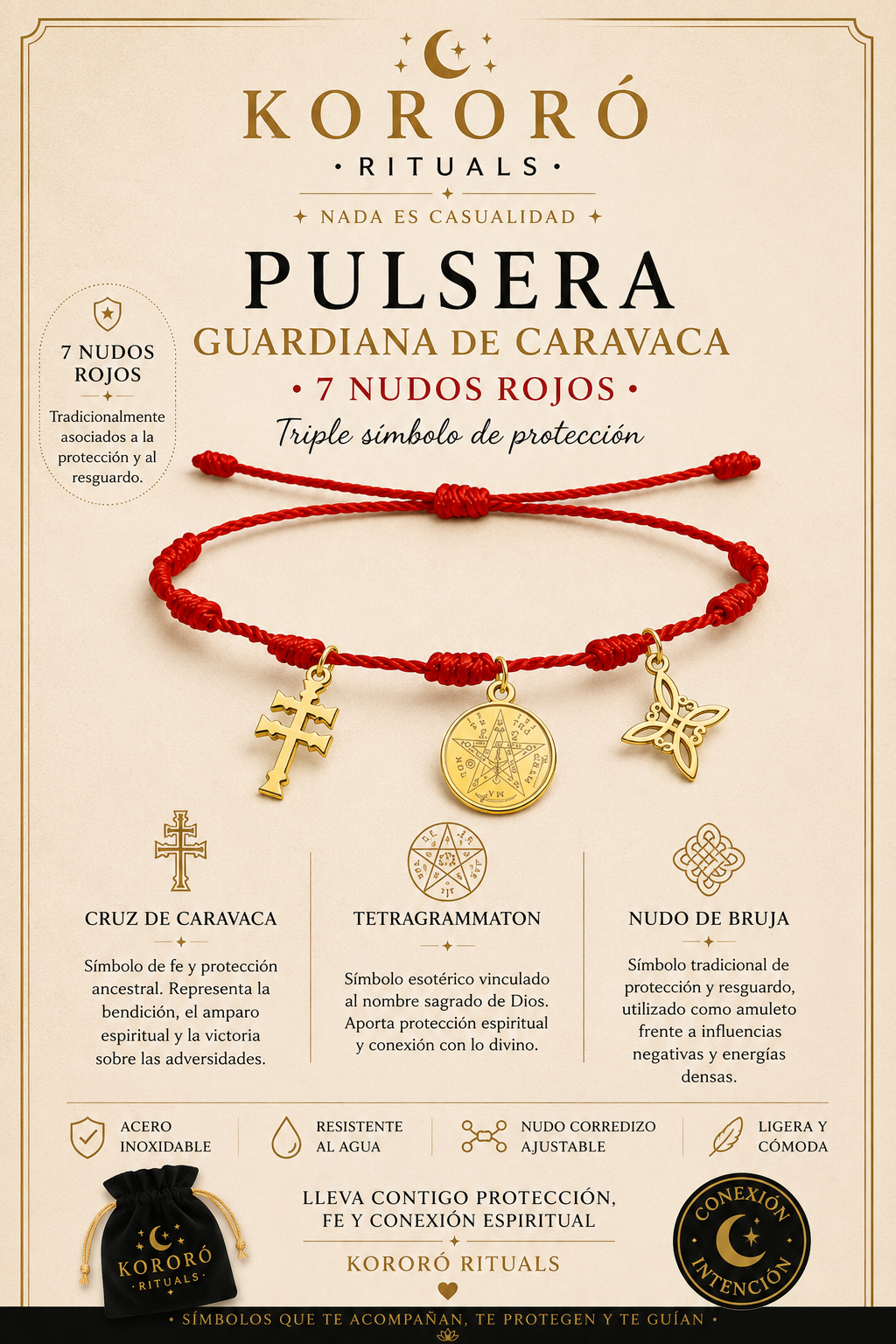 PULSERA GUARDIANA DE CARAVACA · 7 NUDOS