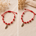 ✨❤️ PULSERA ROJA DE LOS SIETE NUDOS CON VIRGEN DE GUADALUPE ❤️✨