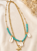 Collar Doble Estrella de Mar y Conchas