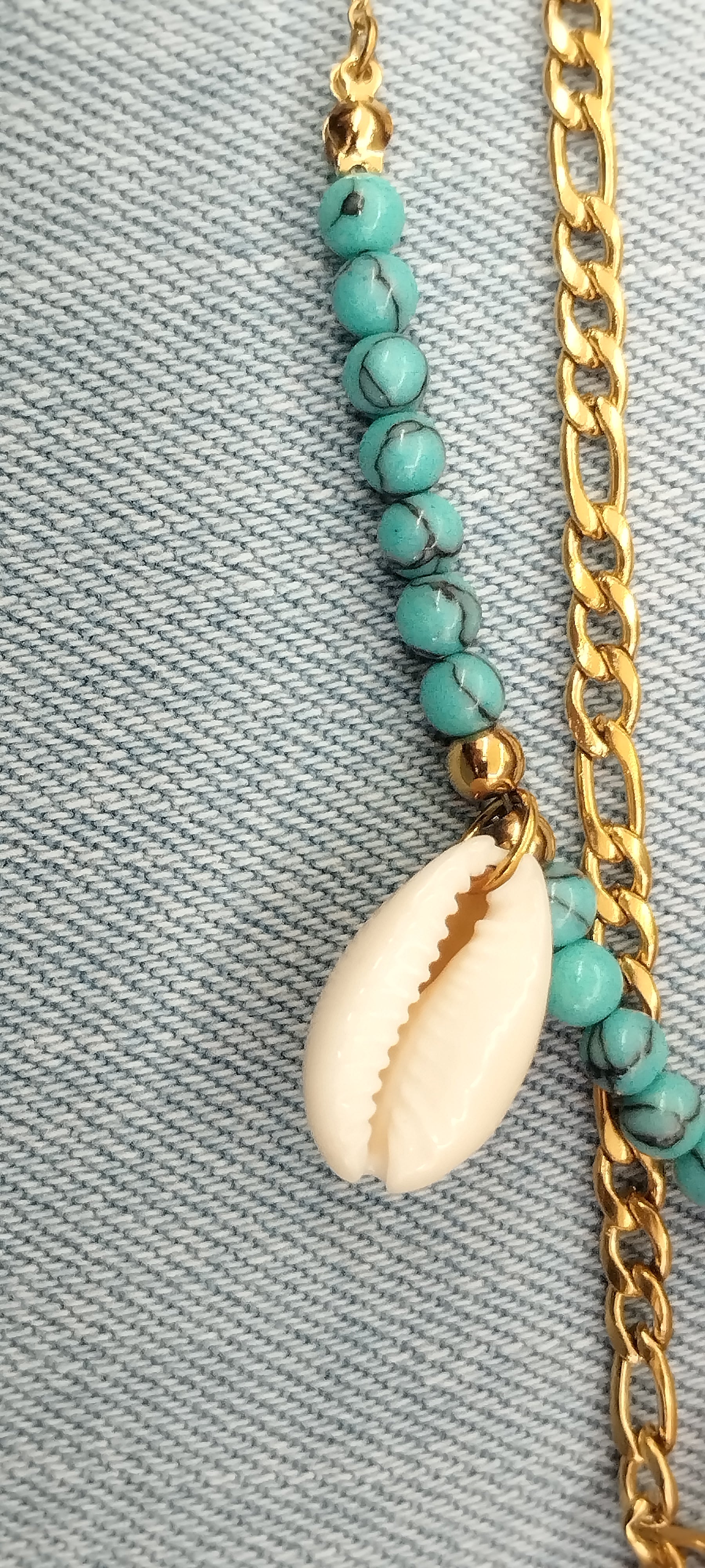 Collar Doble Estrella de Mar y Conchas