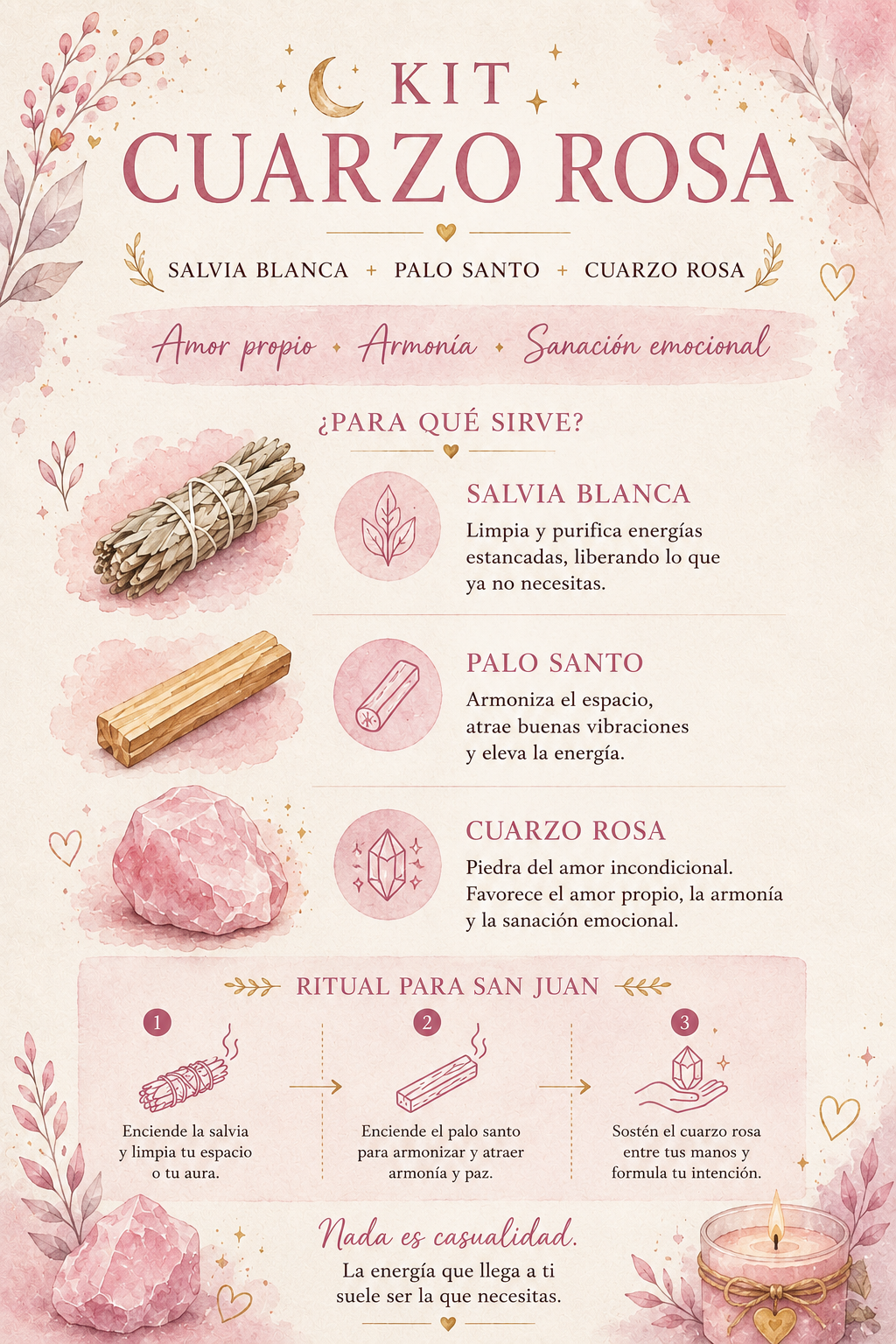 🔥💗 KIT CUARZO ROSA – ESPECIAL NOCHE DE SAN JUAN 💗🔥