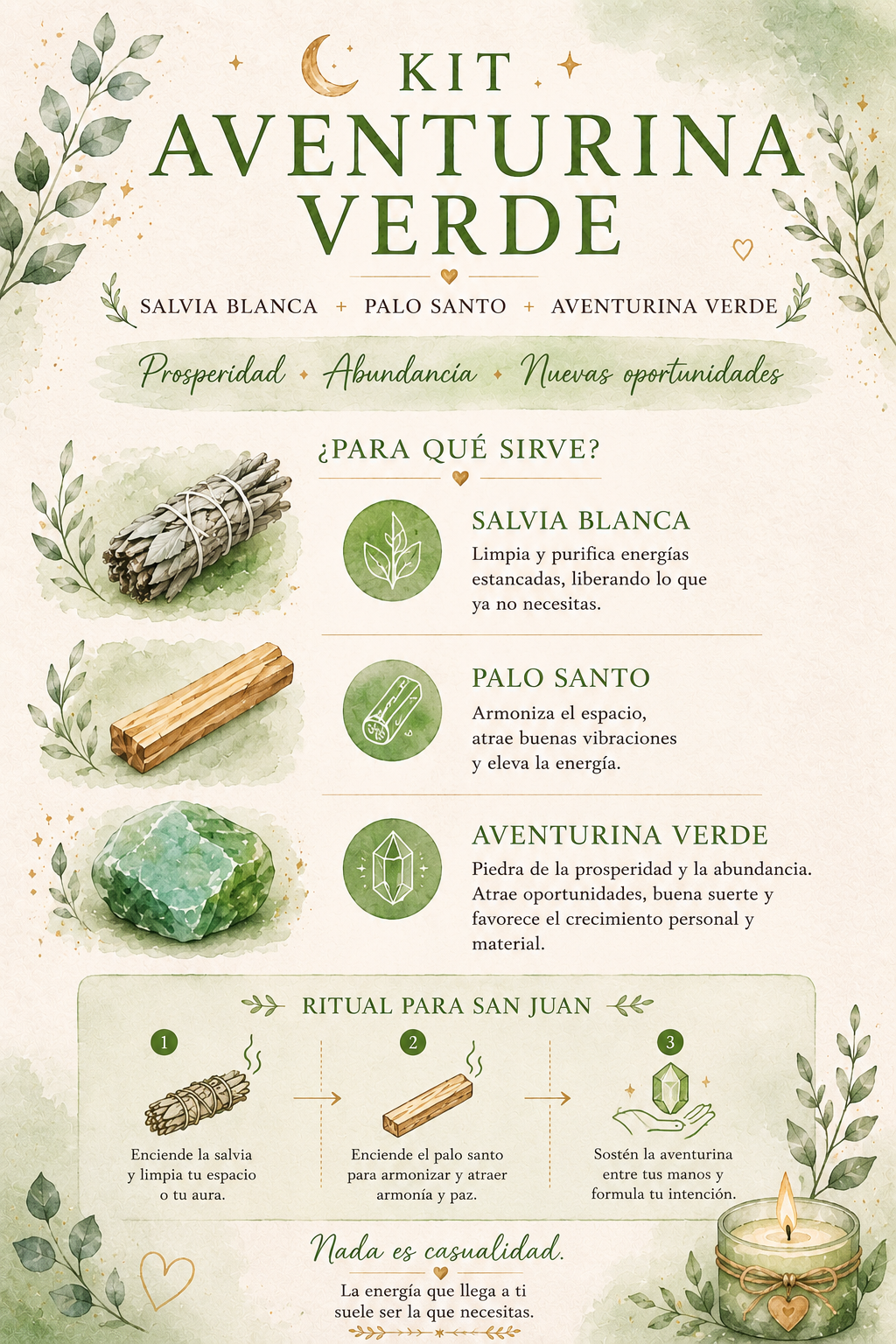🔥💚 KIT AVENTURINA VERDE – ESPECIAL NOCHE DE SAN JUAN 💚🔥